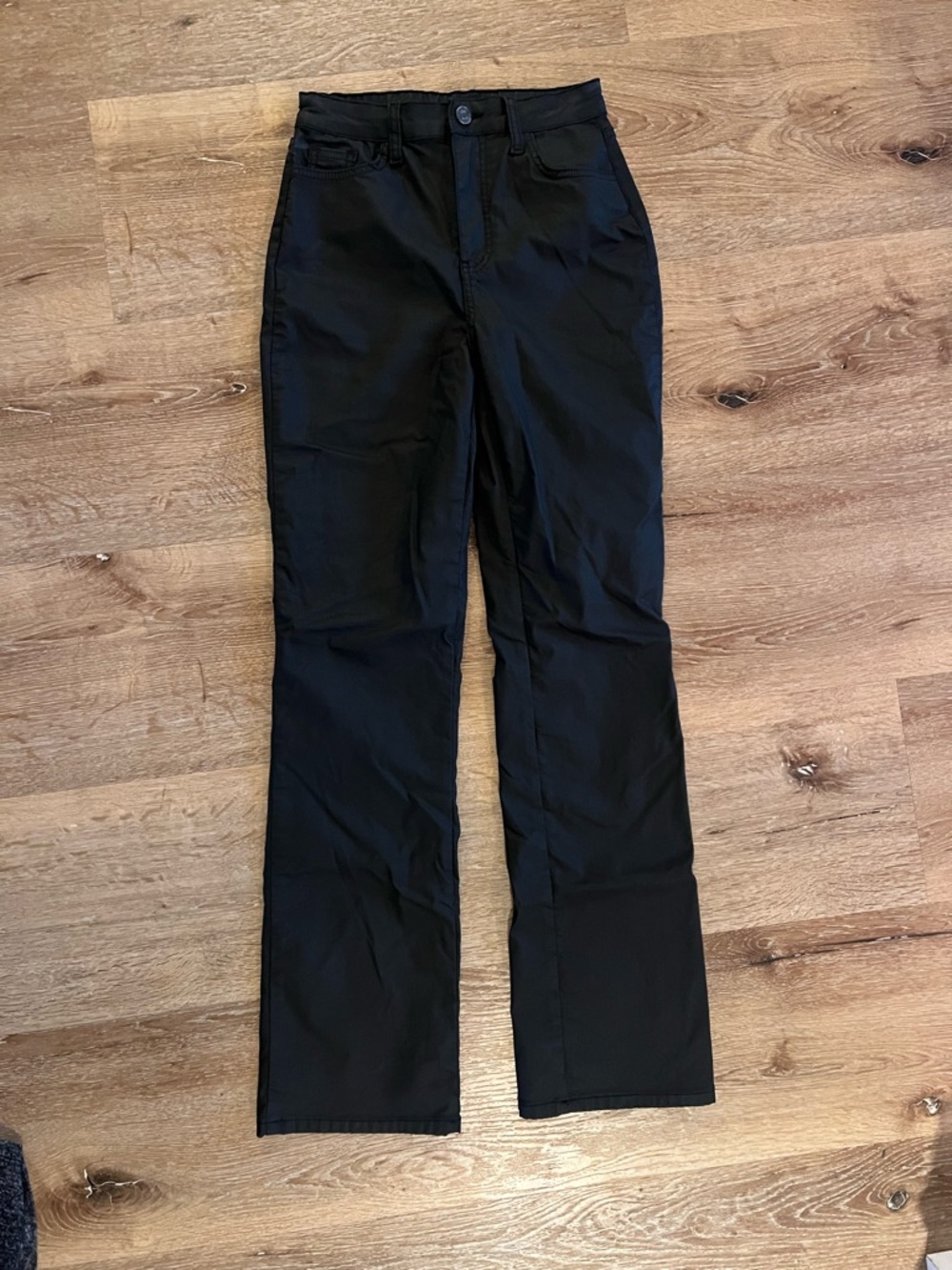 ‘Princess Polly’ Faux Leather Straight-Leg Pants